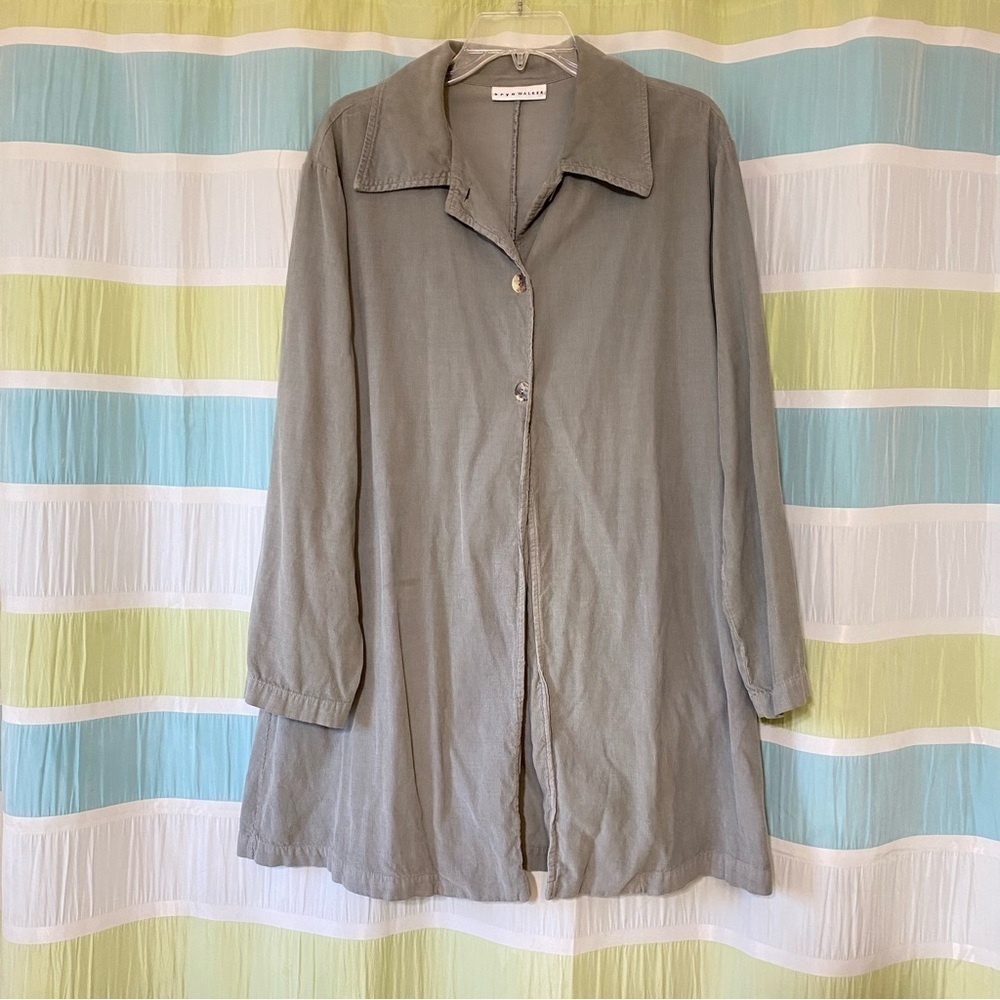 Bryn Walker Long Corduroy Jacket Gray Sz Small - Picture 10 of 10